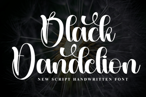 Black Dandelion Font for Elegant Branding