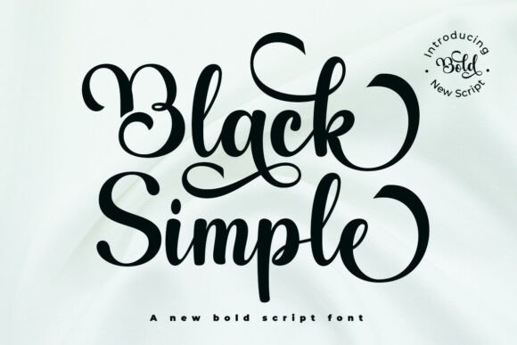 Black Simple: A Bold Script Font for Editorial Design