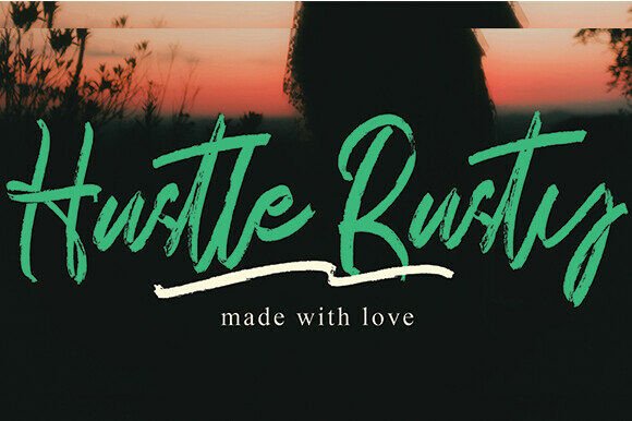 Husttle Rusty: A Bold Script Font for Editorial Impact