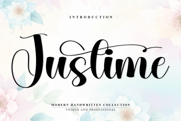 Justime: A Script Font for Handmade Makers