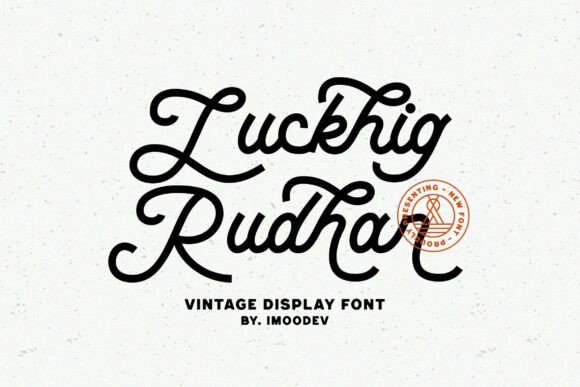 Luckhig Rudhar: The Retro Script Typeface for Bold Campaigns