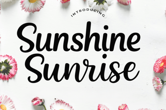 Sunshine Sunrise Font for Handmade Makers