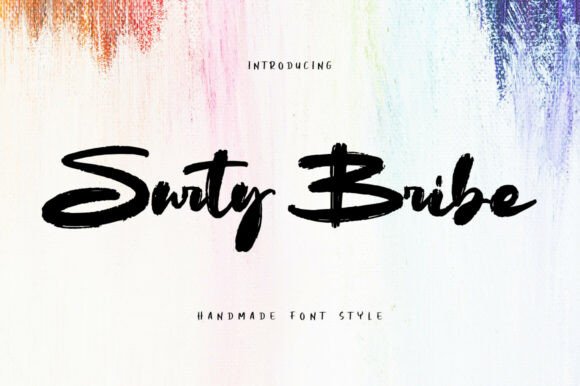 Surty Bribe Font: Bold Brush Style for Makers